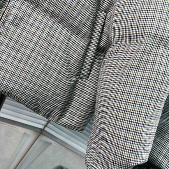 Thom Browne Reversible Quilted Houndstooth Down Jacket - Sage Green - Picture 6 of 9